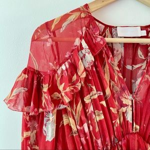 Zimmermann Corsair Ruffled Floral-Print Dress